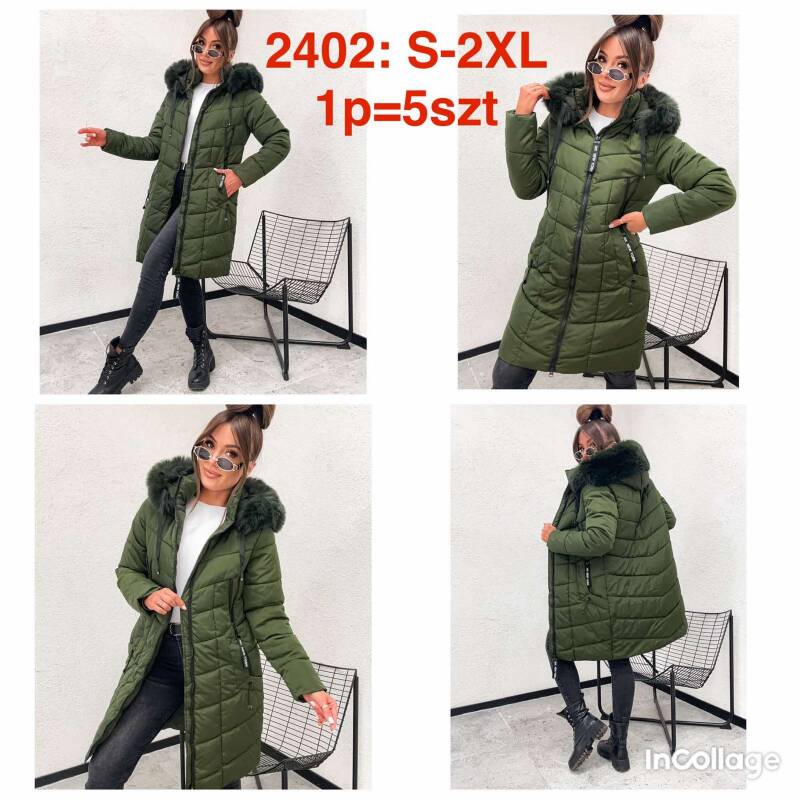 Plaszcze damkie zimowe Roz S-2XL, 1 Kolor Paczka 5 szt